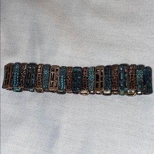 Brown and teal bracelet